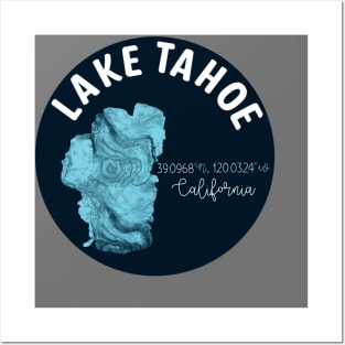 Lake Tahoe in California Round Posters and Art